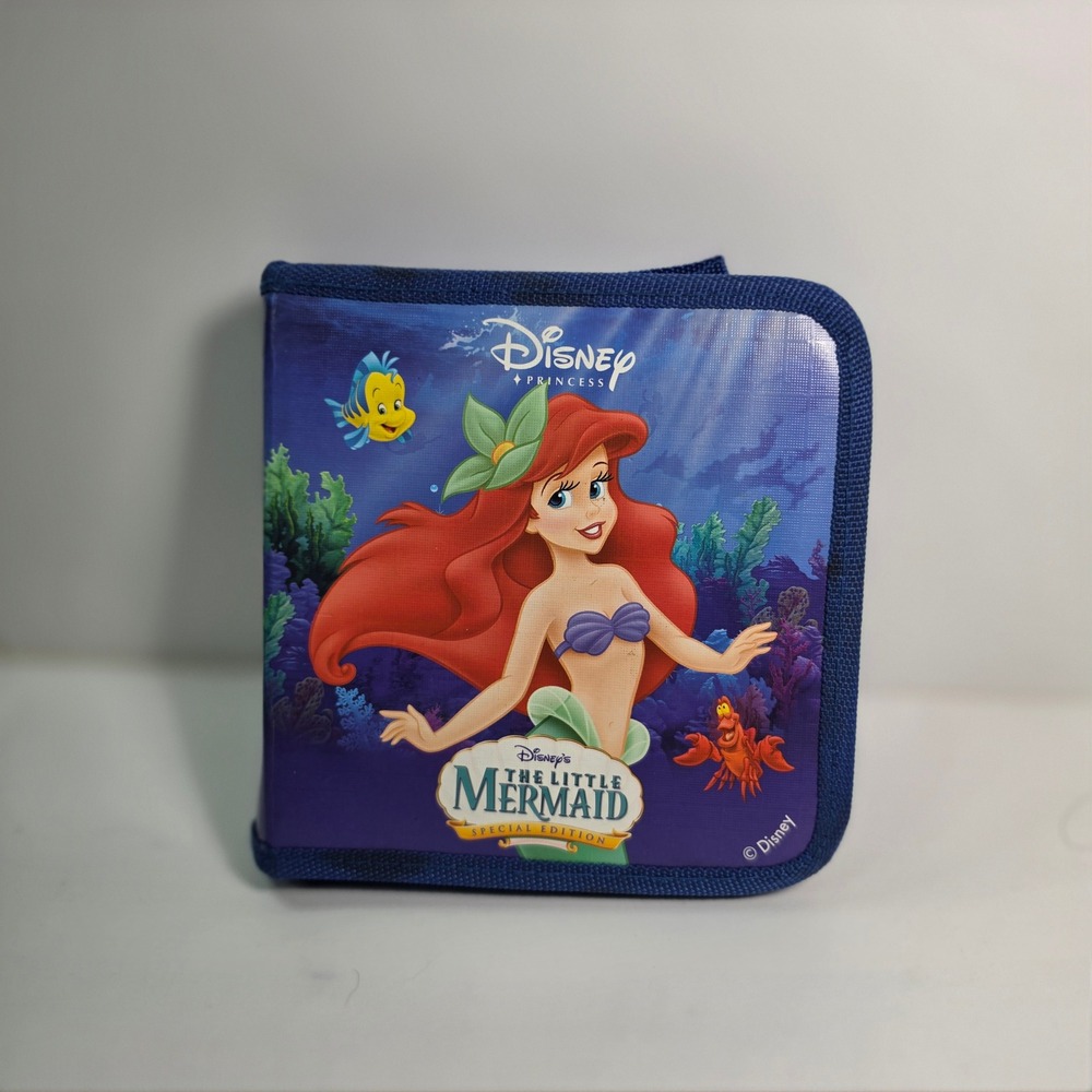 Disney The Little Mermaid CD DVD Storage Case Ariel Flounder Tri Coastal Vintage